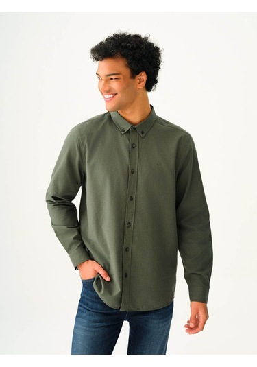 Loft Regular Fit Açık Haki Erkek Gömlek Lf2037403 Açık Haki