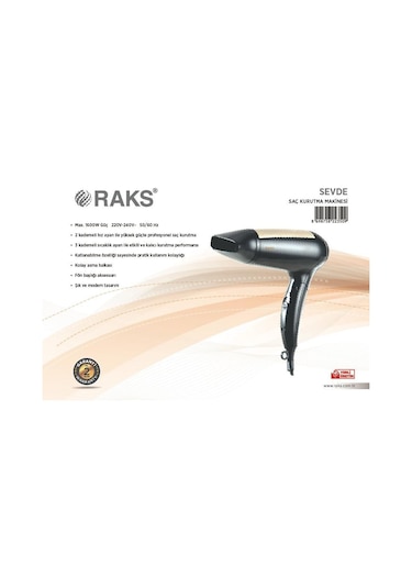 Raks Sevde 1600 W Saç Kurutma Makinesi
