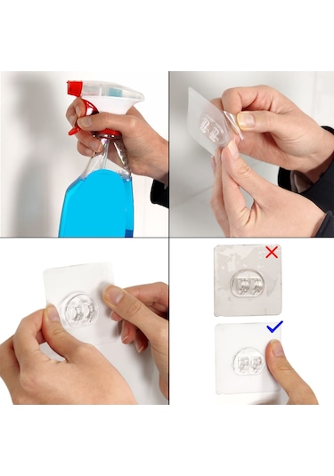 Teknotel Yapışkanlı Kancalı 2 Adet Banyo Rafı Beyaz St281h Mat Siyah