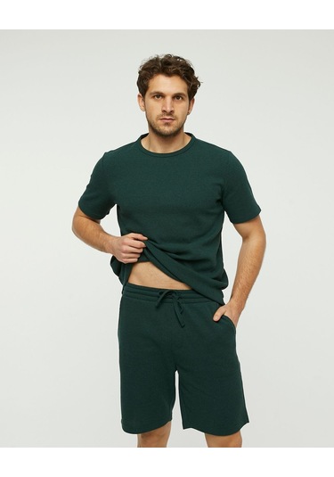 Bella Dossi Waffle Kumaş Şortlu Takım Yeşil
