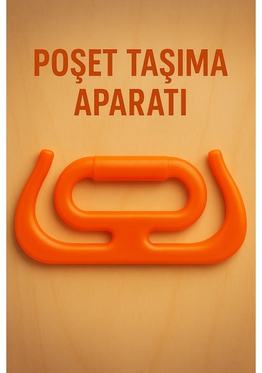 Rotanev 2 Adet Çok Amaçlı Market Pazar Poşet Taşıma Aparatı Poşet Tutucu Taşıma Kiti Turuncu