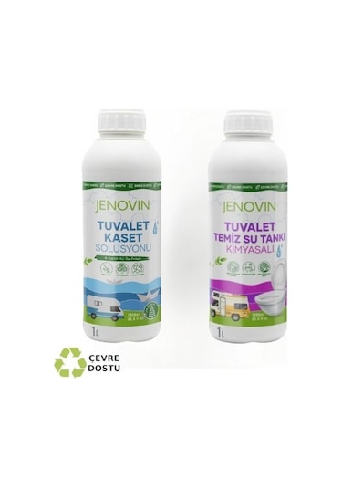 Jenovin Sifon Temizliği Karavan & Tekne Tuvalet Kimyasalı 1L - Katı Atık Parçalama Çam Kokusu