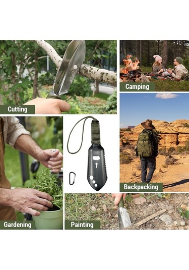 Pazly Ve Pratik Küreği Kampçılık Kamp İçin Hiking Geeroyoo El Çok Bahçe, Amaçlı Aleti - Vk