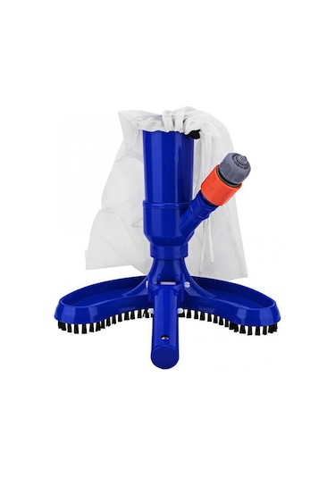 Tenfowee Havuz, Küvet Ve Göletler İçin Pratik Vakumlu Temizleme Fırçası, Mesh Çantalı, Kolay Montaj Mavi