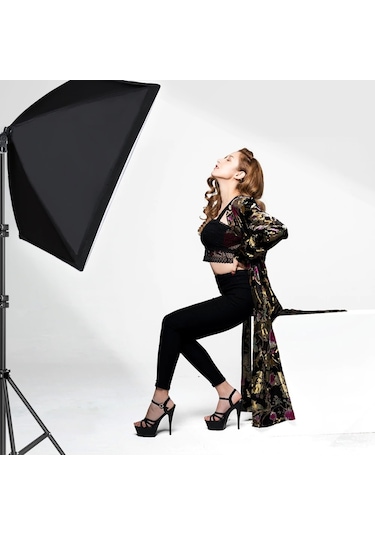 Deyatech 50 x 70 CM Video Işığı Softbox Seti + 1.8 M Işık Ayağı