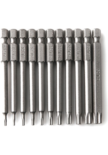 Singree 11 Parça Krom Vanadyum Çelik Tornavida Uç Seti - 120x80x10mm