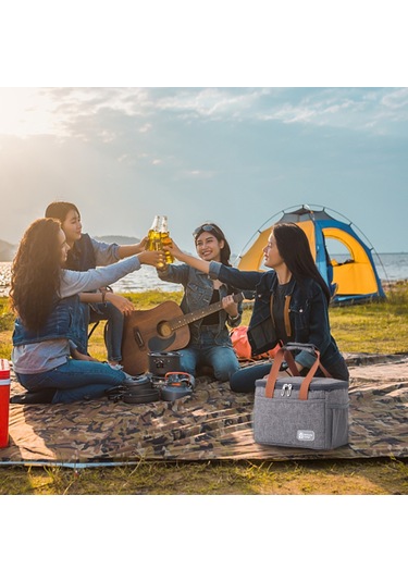 Mufunye Yalıtımlı Gıda Teslimat Çantası Su Geçirmez Yalıtımlı Bakkal Saklama Çantası Alışveriş İş Piknik Kamp Termal Öğle Yemeği Kutusu Soğutucu Çanta Çok Renkli