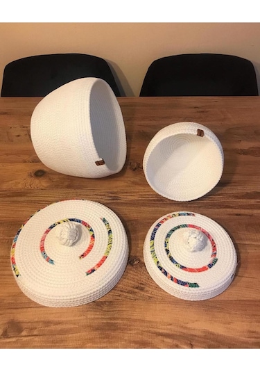 Dekoratif Sepet, Kapaklı Sepet, Çok Amaçlı Saklama Kutusu, Hediyelik Sepet 001