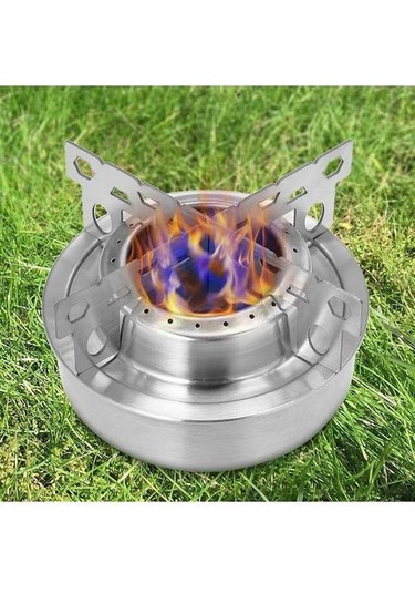 Artfulabode Ve Taşınabilir Standı Seti Rafı Raf Ocak Ocak Ocak Mini Kombinasyonu Gümüş Destek Çapraz Ayaklı Alkol Alkol Alan Açık Dn Gümüş