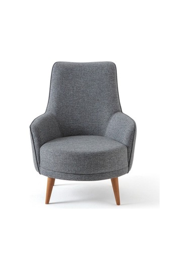 Rebul Keten Berjer Gri Tekli Koltuk Gri