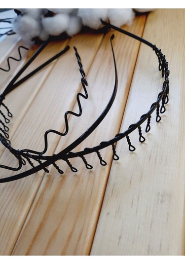 3'lü Sporcu Taç Düz Geniş Zigzak ve Taraklı Unisex Model Çok Renkli