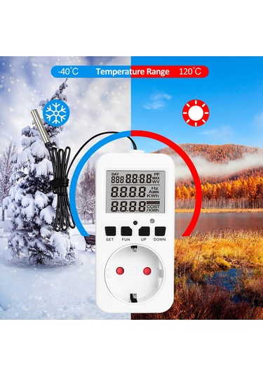 Mufunye Tc01 Sıcaklık Kontrol Cihazı 230v 16a Evcil Hayvan Akvaryum Serinletici Isıtıcı Termostat Akıllı Zamanlayıcı Beyaz Euro Standartı