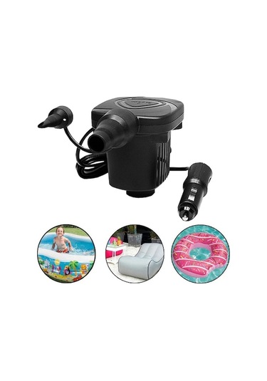 Trendooze Yatağı Taşınabilir Siyah Şişirici Şişirici Pompası Pompa Oto Kamp Hava Hava Hava Elektrikli Dc Bot Araba 50w 12v Hi Çok Renkli
