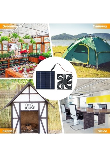 Trendooze Güneş Enerjili Evcil Hayvan Soğutma Fanı - Ip65 Suya Dayanıklı, Pratik Kurulum