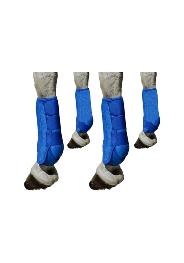 Suntek 4 Adet At Botları Destek Bacak Koruması Atlama Eğitimi Mavi