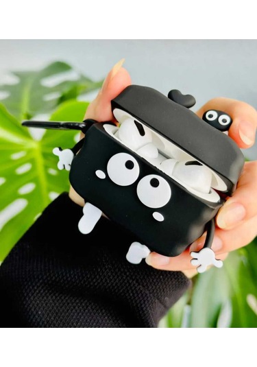 İphone 3. Nesil Uyumlu Koruyucu Bluetooth Kulaklık Kılıfı Figürlü Antenli Airpods 3. Nesil