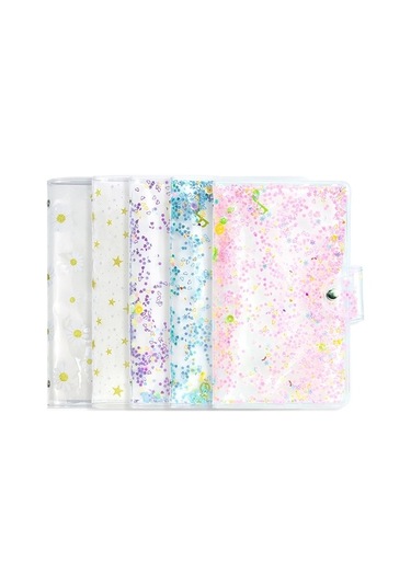 Rogfer Caıul 3 İnç Pvc Fotoğraf Albümü Büyük Kapasiteli Koleksiyon Hatıra Kitabı Mavi Dere Kum