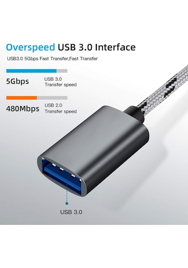 Alfais 4901 Usb 3.0 Otg To Type C Micro Usb Çevirici Adaptör