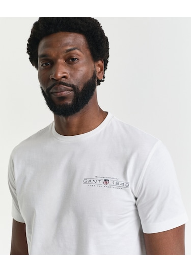 Gant Erkek T-shırt 2044017-113 Beyaz
