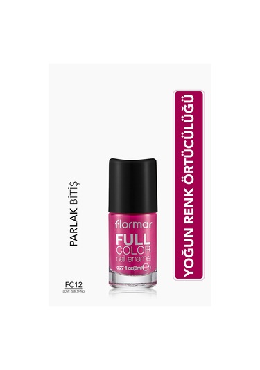 Full Color Ultra Yüksek Pigmentli & Parlak Bitişli Oje 8682536078641 Fc12 Love Is Blshng