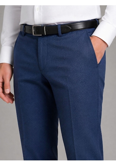 Classics Men Ricati Regular Fit Armür Desen Erkek Kumaş Pantolon - 7620 Parlament