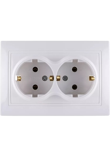 Tdm Electric Çiftli Priz 2p+3t 16a 250v Beyaz "taymyr" Tdm 229909279 Taymyr
