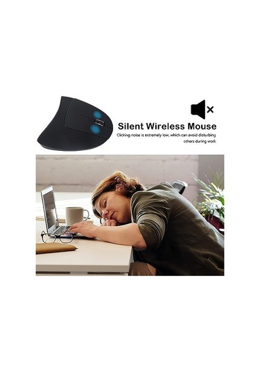 Geeroyoo "dikey Kablosuz Fare - 1600 Dpı, 6 Tuşlu, Şarj Edilebilir, Pc/mac Uyumlu, Ergonomik Tasarım" 001