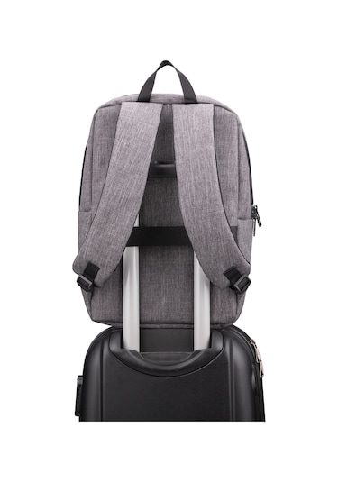 Classone RC58-154 Triesta Serisi Geri Dönüştürülmüş Kumaş 15.6" Uyumlu Notebook Sırt Çantası Gri