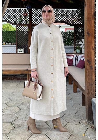 Rabia Şamlı Yakut Angora Triko Kap Taş Çok Renkli