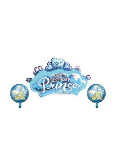 Happy Bırtday Prens Folyo Balon 3 Parça