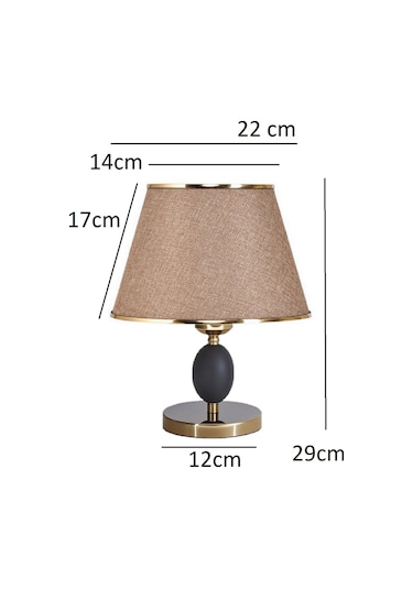 Yumurta Gövde Masa Lambası Gece Lambası Dekoratif Abajur Kahverengi
