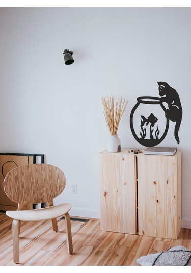 Duvar Dekorasyon Ürünleri Masum Kedi Dekoru