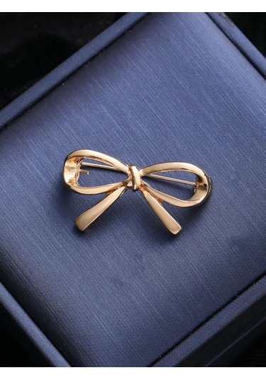 Proshik Broş Fiyonk Altın Renkli Takı 269844503 Altın Rengi