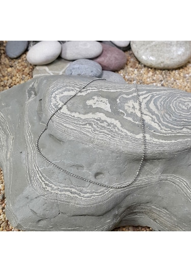 Chavin Kadın Platin Kaplama Gri Kolye Zinciri Dr53 Gri