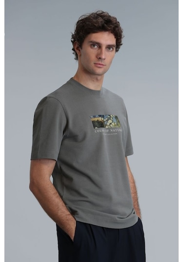 Lufian Bıanca Modern Grafik T- Shirt Nane Yeşili 001
