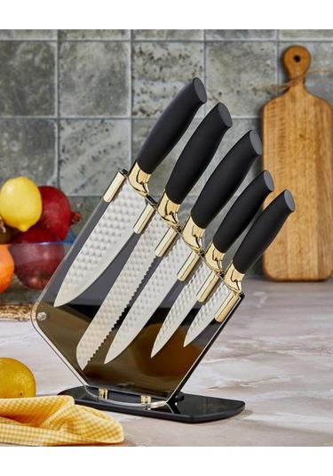 Cooker Ckr2819 6prç Lüx Bıçak Seti Gold Altın