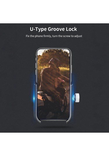 Lemestar Alüminyum Alyuminyum Bisiklet-motosiklet Telefon Tutucu, 4.5-6.8 İnç İçin El Tutucu Tipi Navigasyon Stantı, Siyah Siyah