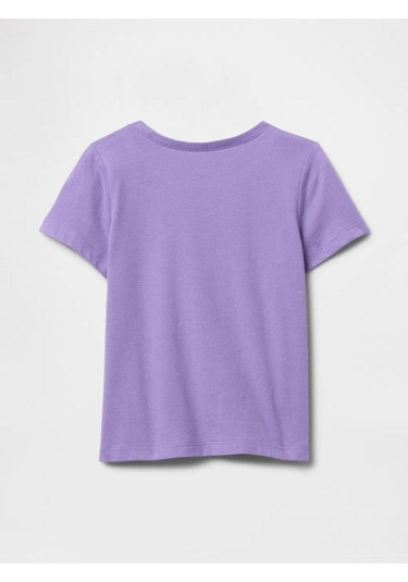 Kız Bebek Gap Logo Grafikli T-shirt Mor-6001 Mor