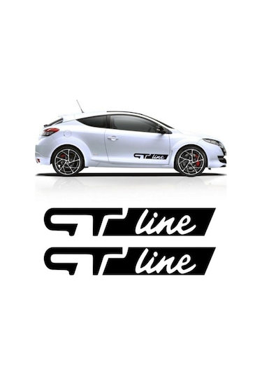 Renault Gt Lıne Yazılı Yan Kapı Şerit Kaliteli Kaliteli Sticker Etiket Modeli