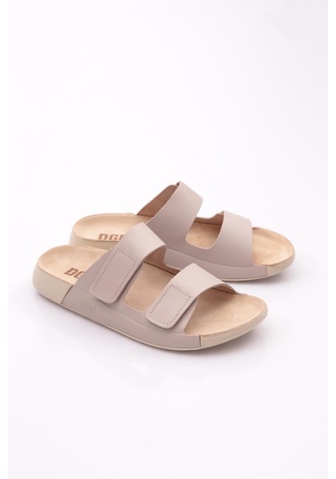 Dgn P27 Kadin Çift Bantli Terlik P27-1512-R0152 Bej
