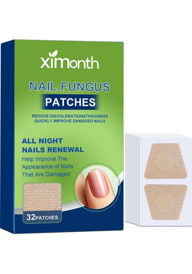 Folinda Xımonth Tırnak Mantarı Tamir Yama 32 Adet - Glyserin, Allantoin Ve Çay Ağacı Yağı İçeren 2.8x2.3cm Boyutlu