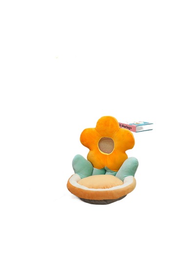 Jian Fan Çiçek Minderi, Sandalye Minderi, Sırtlık, Hepsi Bir Arada Bel Koruması Sarı