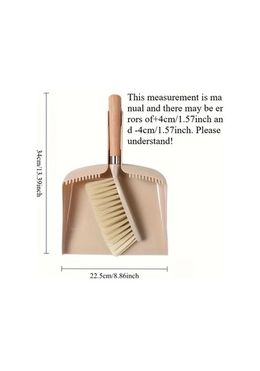 Sunshine011 Trash Can Set A Kompakt Süpürge Takımı Ahşap Saplı Toz Torbasız Yer Temizlik Seti