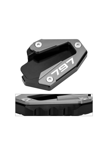 Xuweiwei Monster 797 2017 2018 Motorcycle Kickstand Pad Anti Sink Stabilizer Black Outdoor Parking