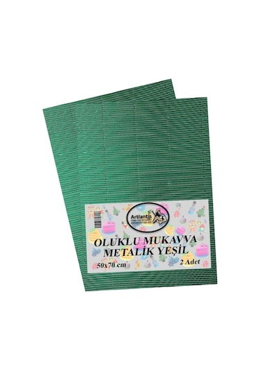 Oluklu Mukavva Renkli 50X70 2 Adet Artlantis Renkli Oluklu Mukavv
