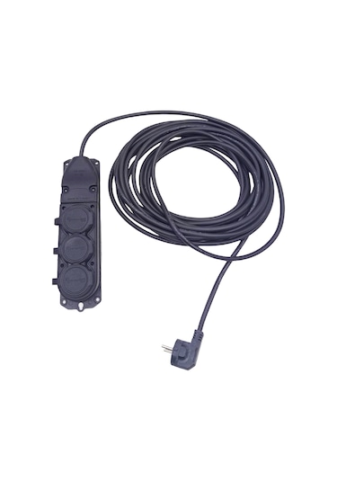 3lü 10 Mt Uzatma Kablosu Çantalı Kauçuk Priz 3x1.5 Cca Kablo Go5 Diğer