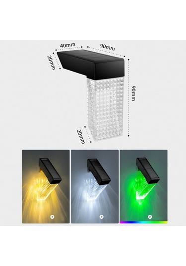 Cbtx Bahçe Aydınlatma Dış Mekan Su Geçirmez Avlu Koridor Basamakları Led Güneş Işığı Sıcak + Renkli Işık