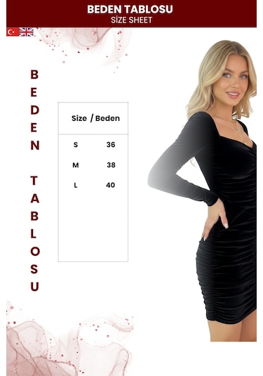 Zedefx Kadın Slim Fit Zarif Elbise Siyah