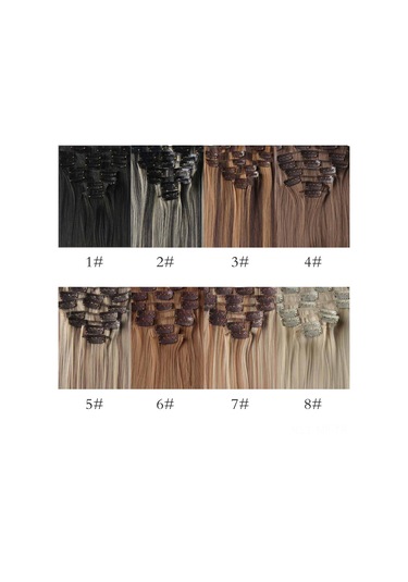 Mufunye Günlük Ve Özel Günler İçin Yüksek Sıcaklık Lifli Saç Uzatma Seti 8 Renk Seçeneği