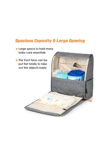 Novahub Moveevo İnsular Unisex Polyester Ebeveyn Çantası - 4 Parça Aksesuar - Gri Gri